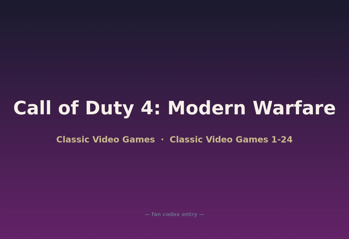 Call of Duty 4: Modern Warfare